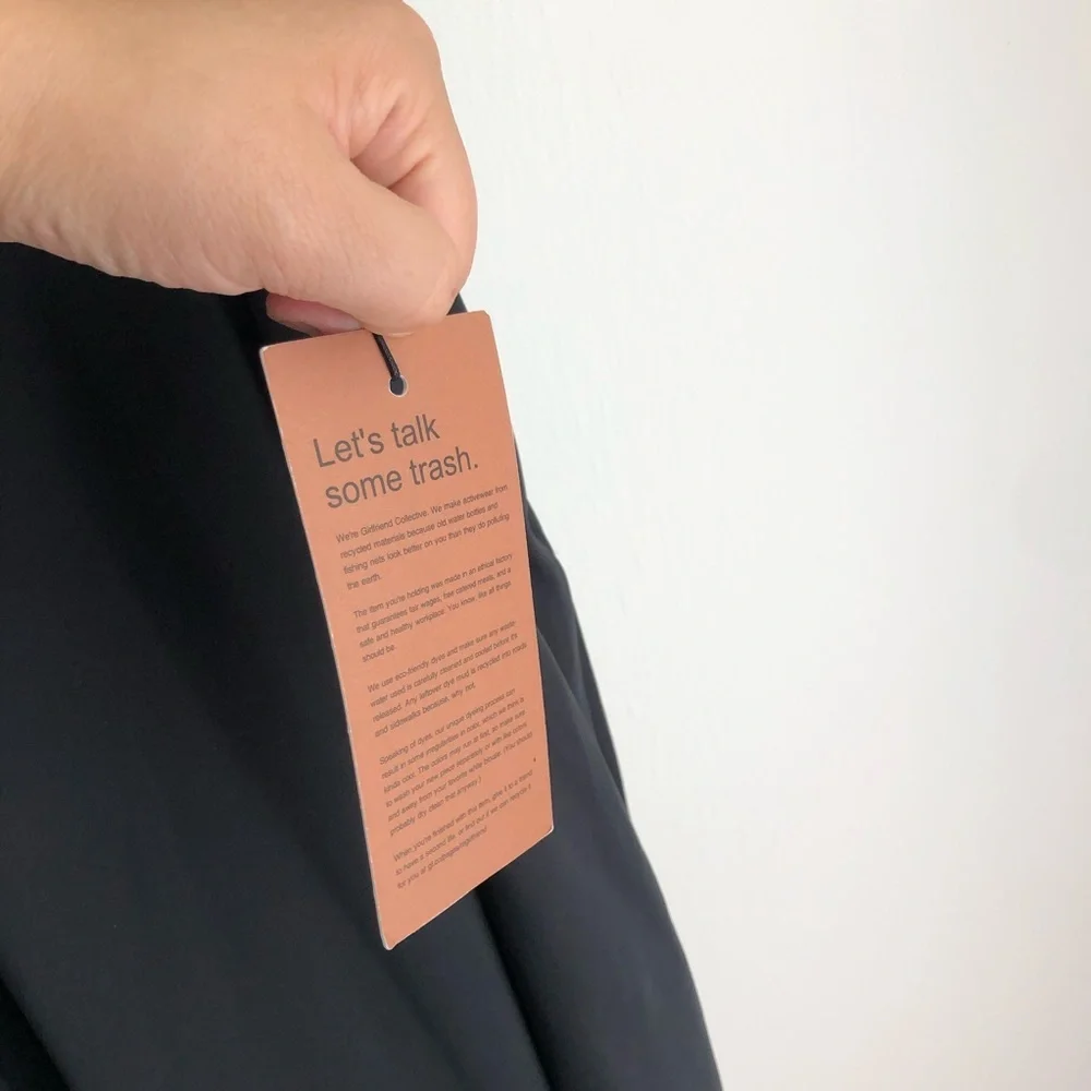 Girlfriend Collective size 6XL Black Lola V Neck Dress - Picture 6 of 7